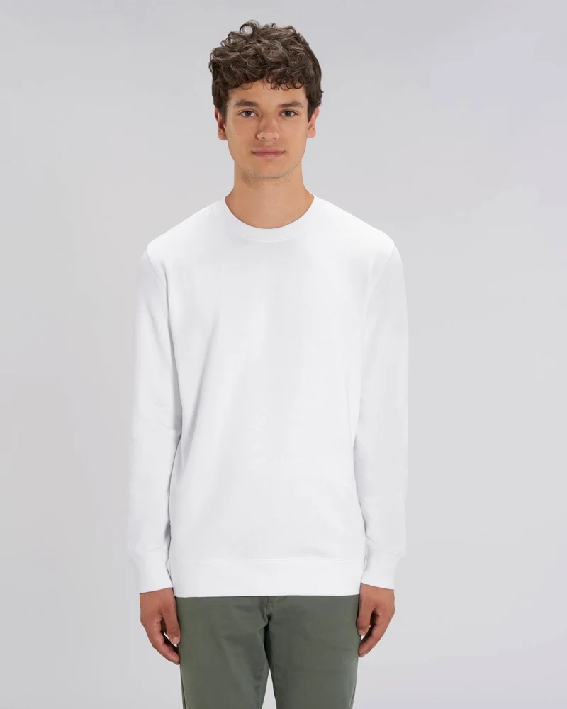 Sweat premium col rond unisexe en coton bio à personnaliser