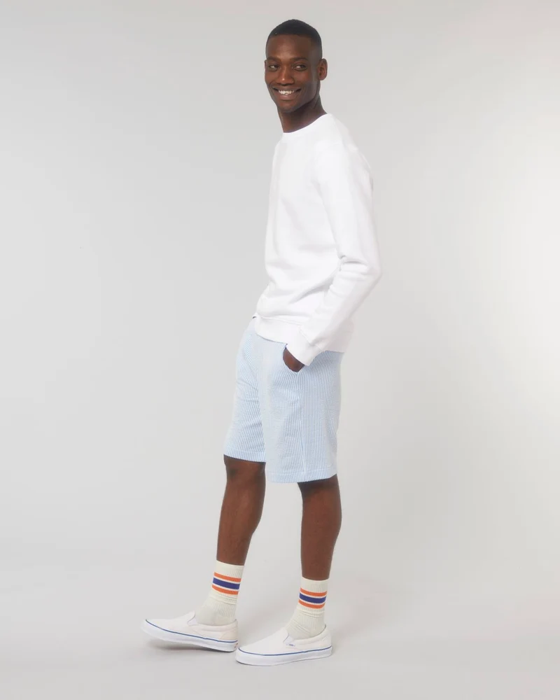 Sweat premium col rond unisexe en coton bio à personnaliser