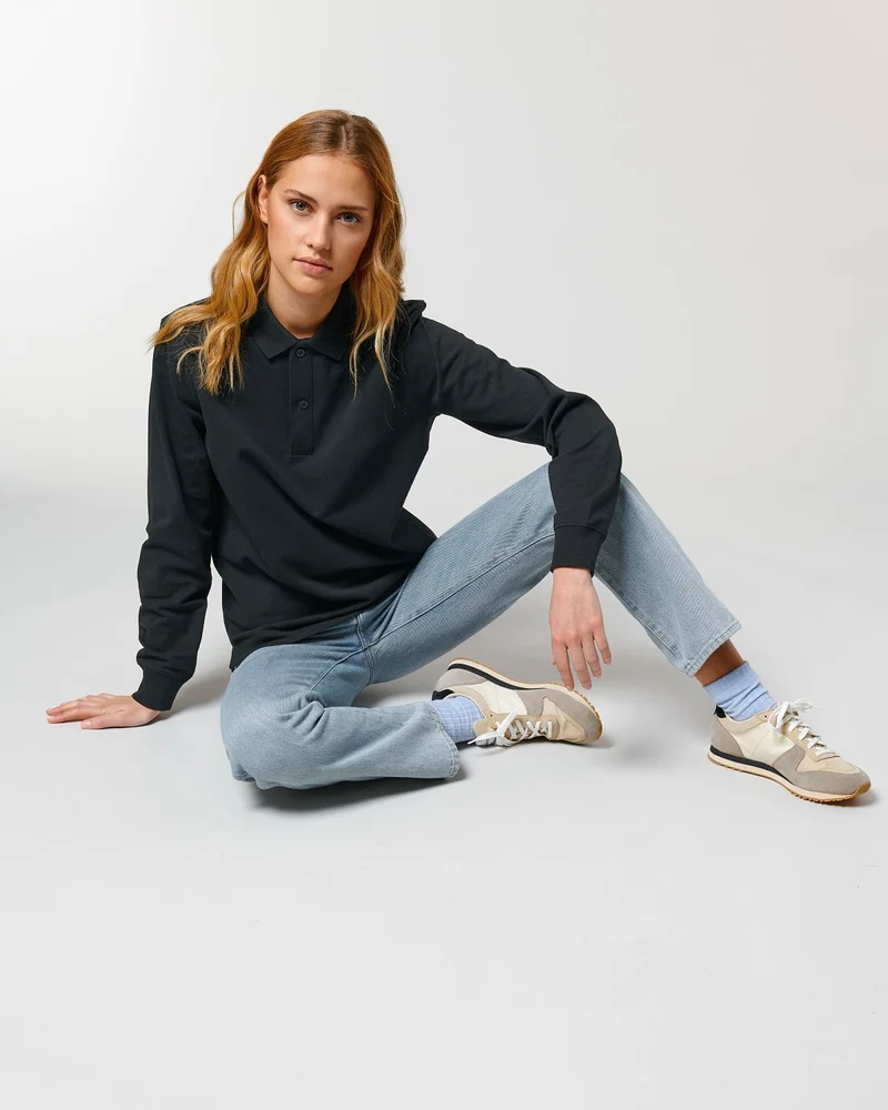 Polo manches longues unisexe personnalisable