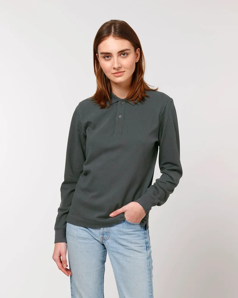 Polo manches longues unisexe personnalisable
