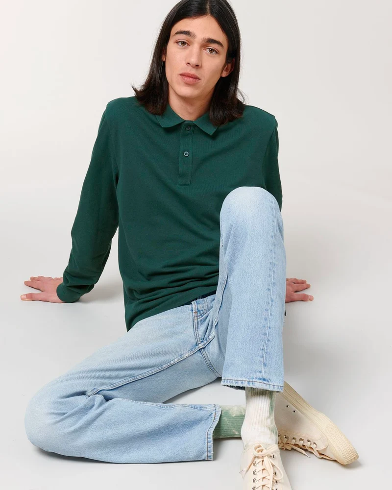 Polo manches longues unisexe personnalisable