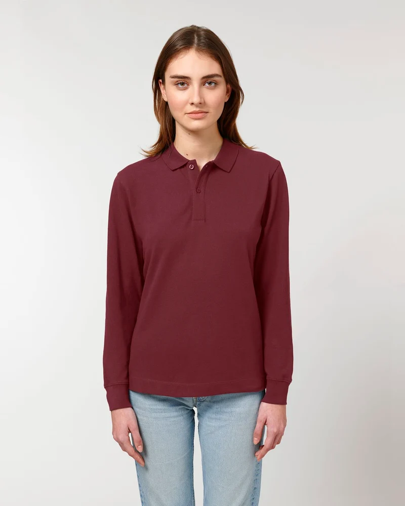 Polo manches longues unisexe personnalisable