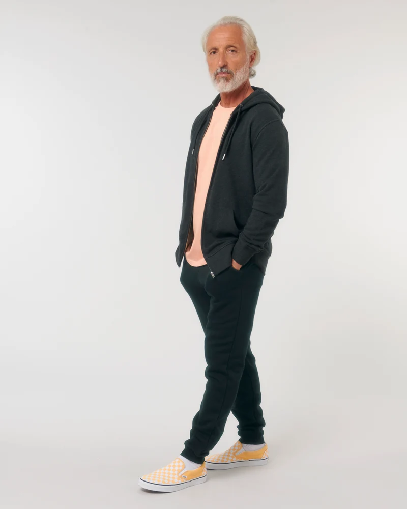 Sweat zippé unisexe personnalisable en coton bio
