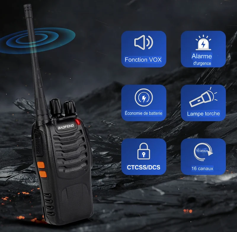 Talkie-Walkie BF 888S professionnel
