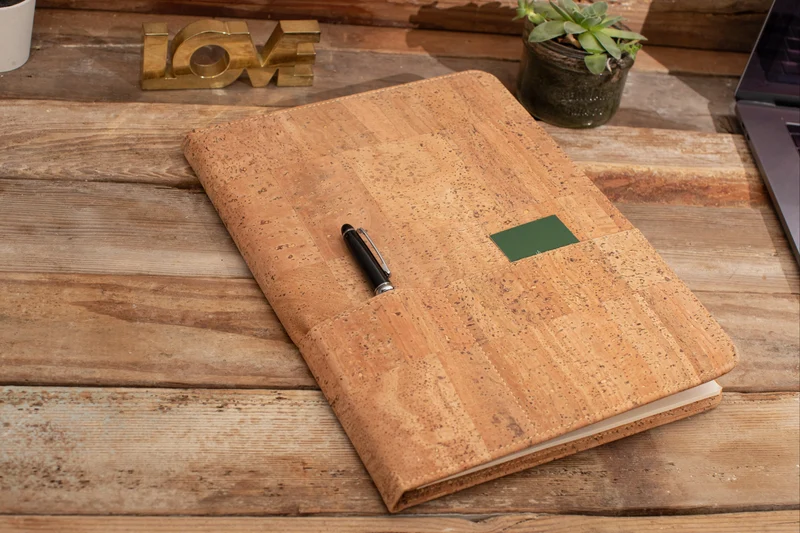 Cork Padfolio with Notepad | A4 Portfolio Folder | Personalized