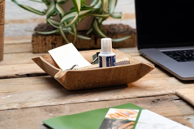 Cork Valet Tray | Key Tray & Desk Key Holder | Personalized Catchall Tray