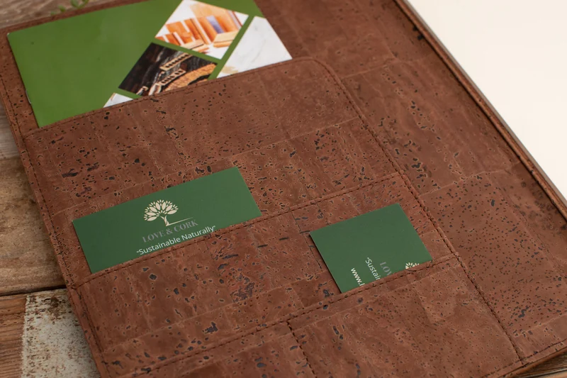 Brown Cork Padfolio | Professional Portfolio Folder | A4 Notepad Holder