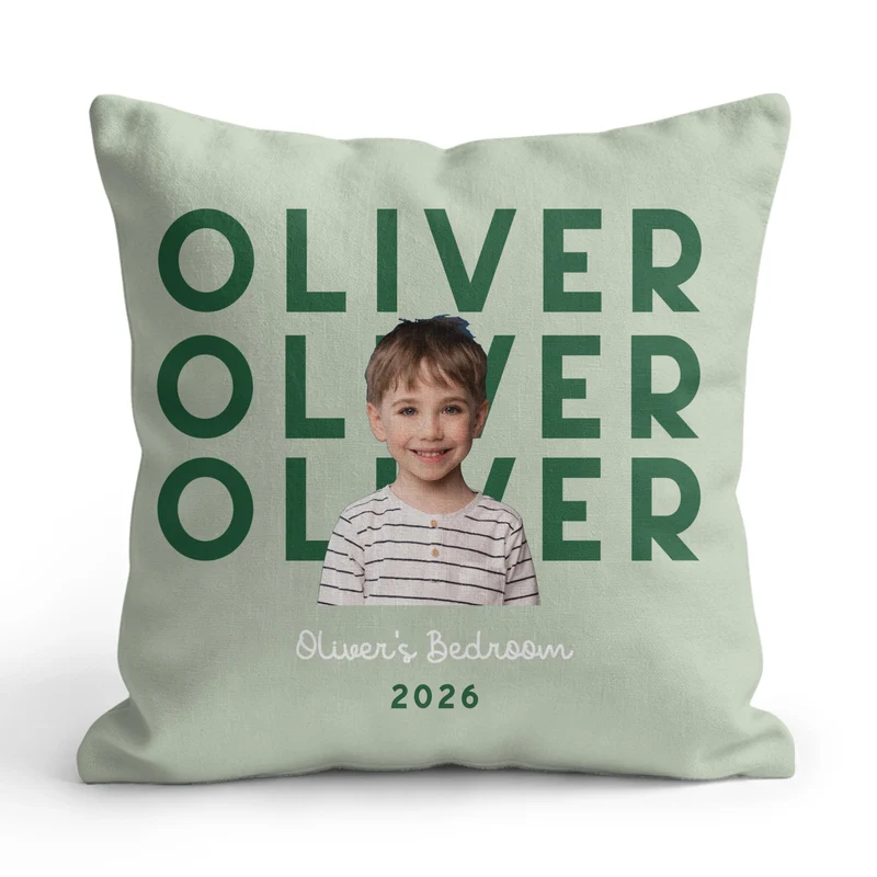 Custom Name & Photo Canvas Pillow | Shopify Product Personalizer