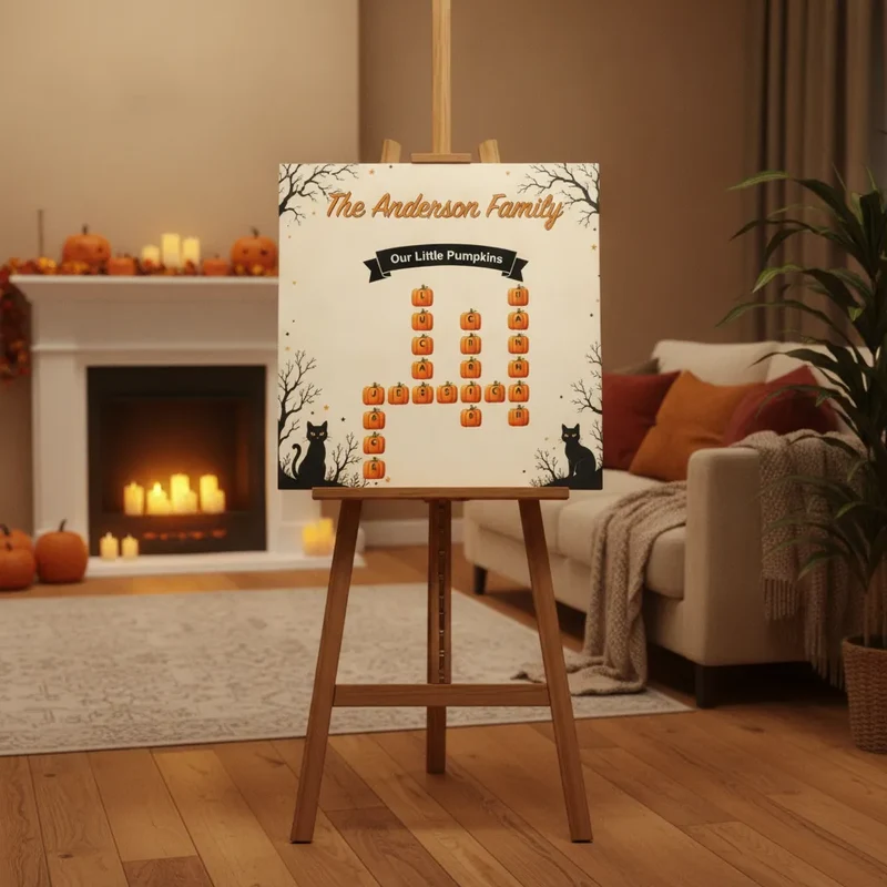 Custom Halloween Crossword Canvas | Shopify Product Personalizer