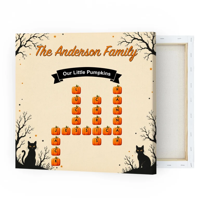 Custom Halloween Crossword Canvas | Shopify Product Personalizer