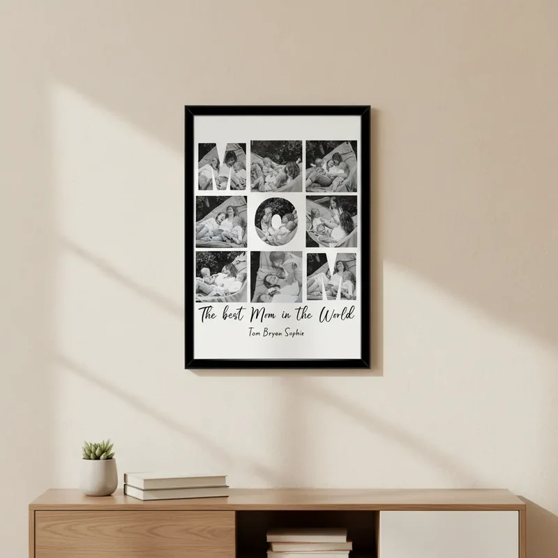 Custom Photo Framed Poster - Mother's Day | Shopify Product Personalizer