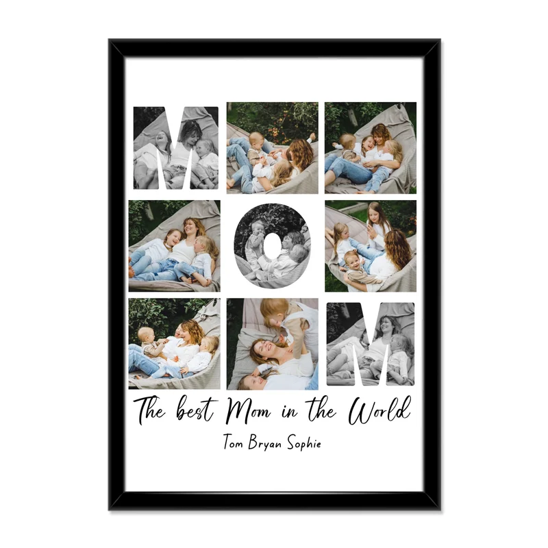 Custom Photo Framed Poster - Mother's Day | Shopify Product Personalizer