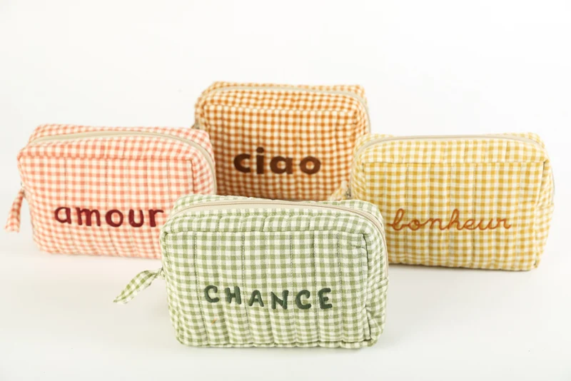 Trousse vichy plusieurs couleurs