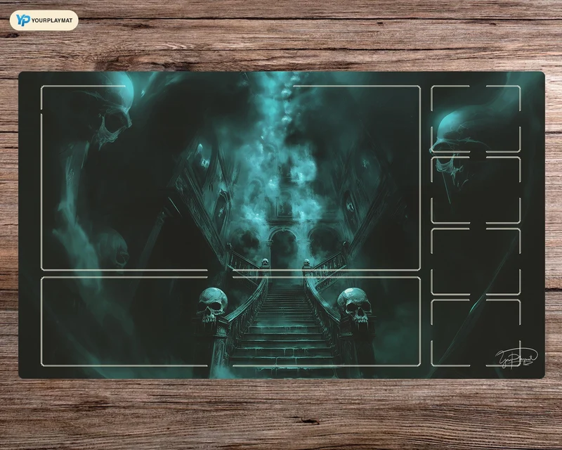 Gloomshroud Manor | Inspired by DuskMourn, MTG Playmat, Flesh and Blood, FaB, MTG, TCG Halloween - 24" x 14" inches