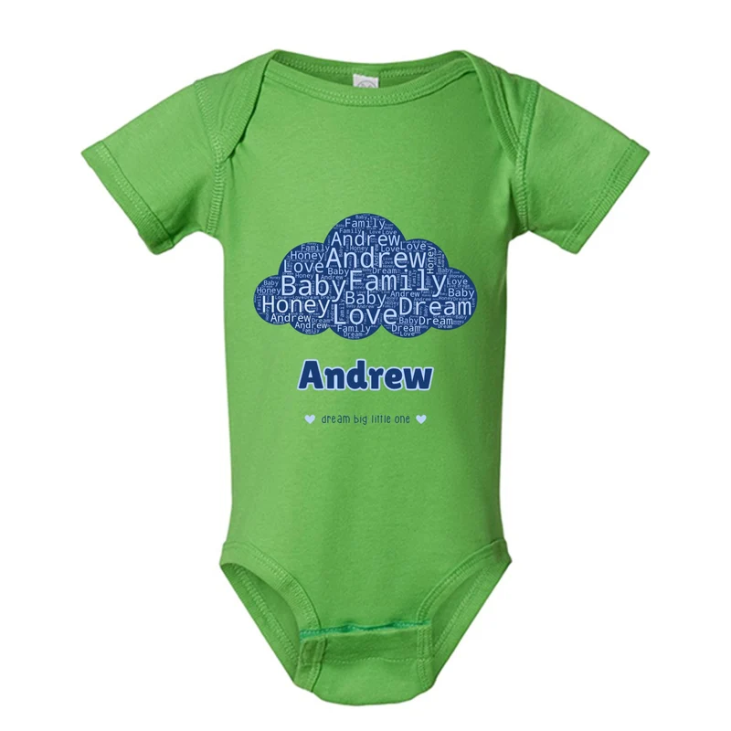 Custom Baby Bodysuit - Word Cloud | Shopify Product Personalizer