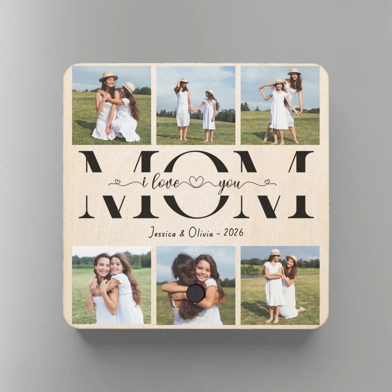 Custom Wooden Music Album Fridge Magnet | Shopify Product Personalizer