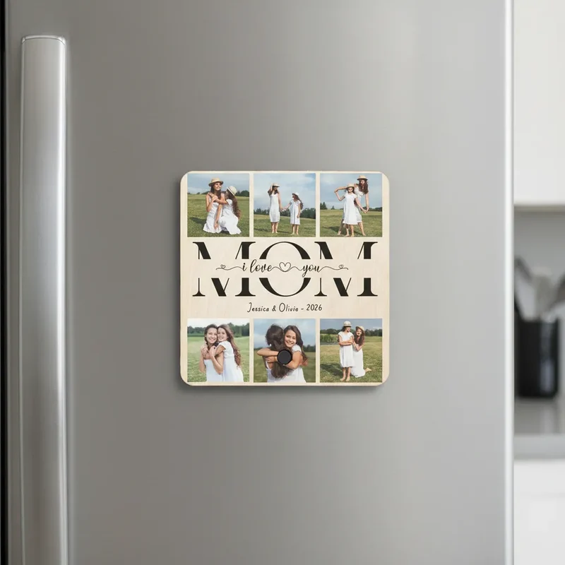 Custom Wooden Music Album Fridge Magnet | Shopify Product Personalizer