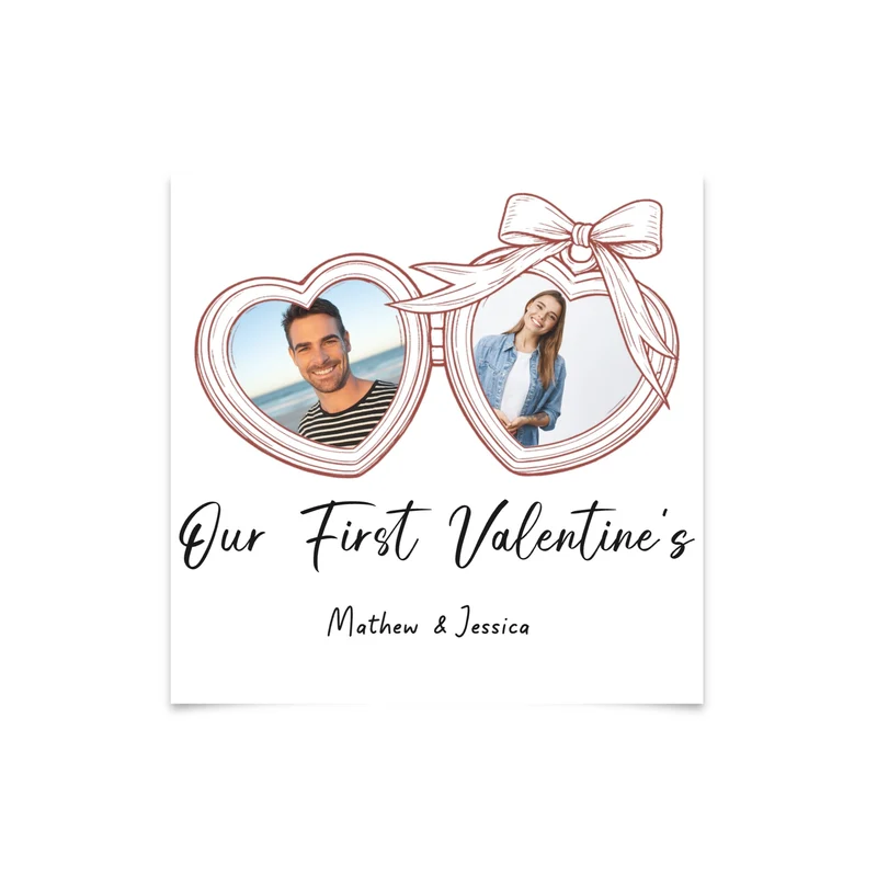 Custom Valentin's Square Poster | Shopify Product Personalizer