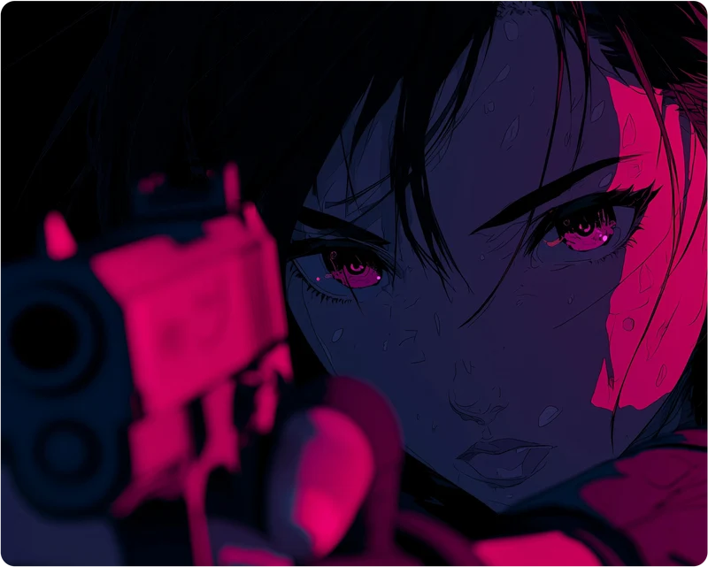 Crimson Trigger - Glass Mousepad