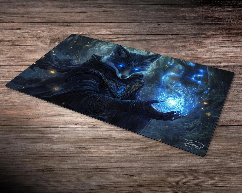 Sylvan Spellweaver MTG Playmat: Bloomburrow Creatures Play Mat, Zones, Cute Card Game Accessories, Personalized Magic Gift For Tcg Geek