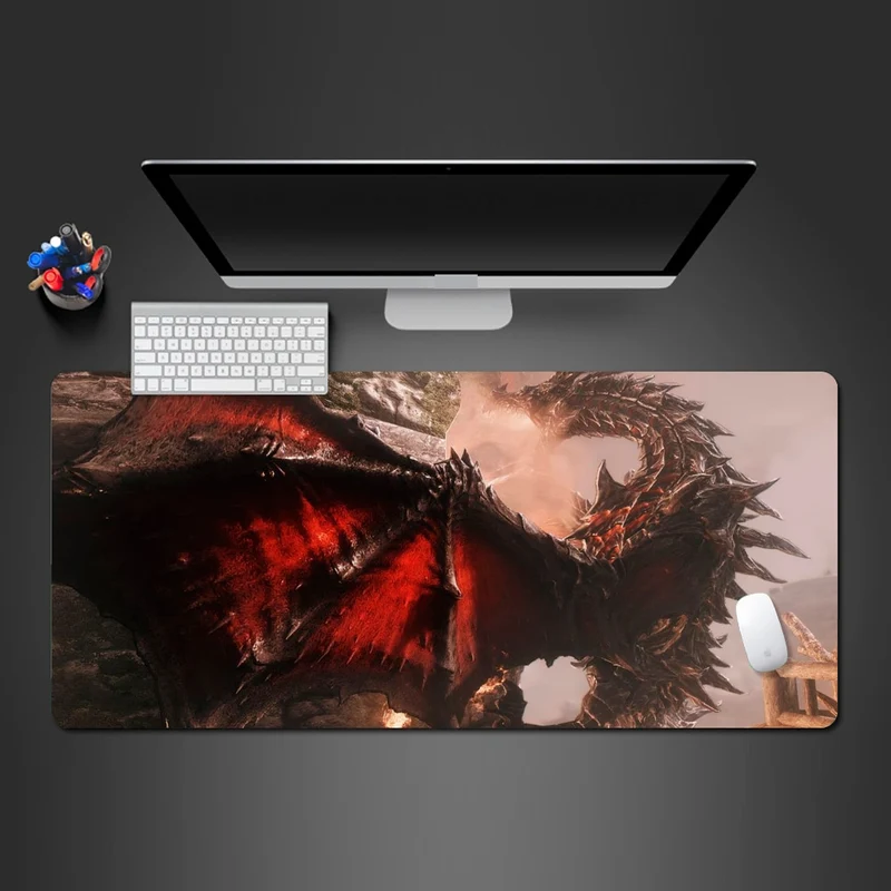Tapis de souris Skyrim 'Ail Rouge du dragon'