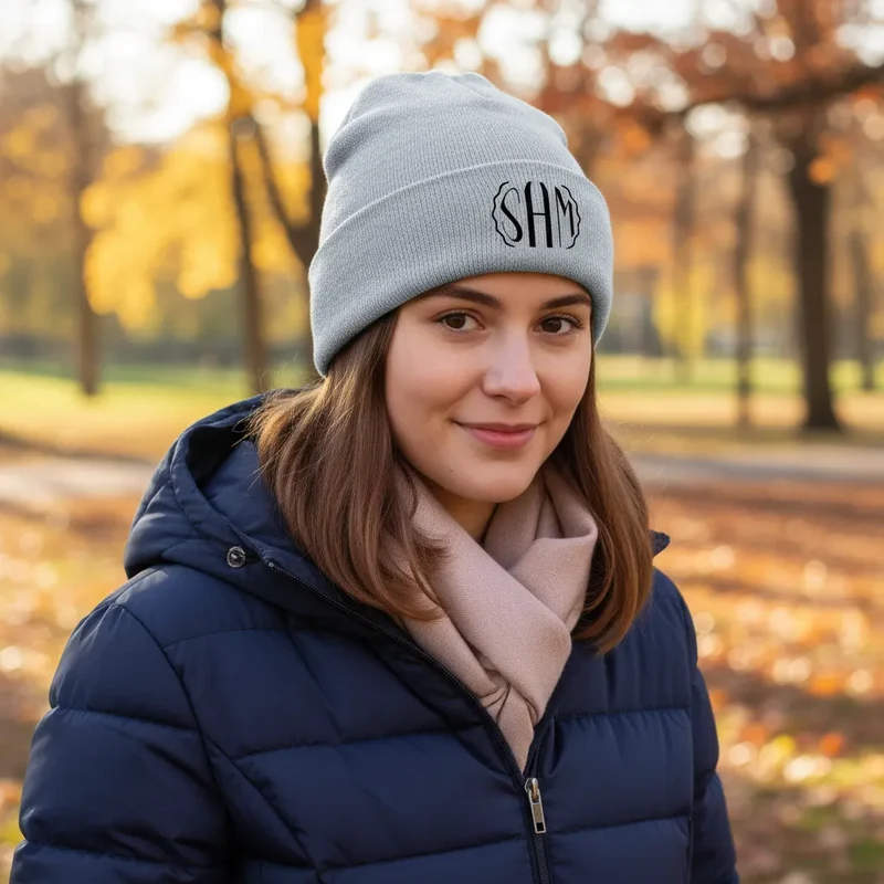 Custom Monogram Cuffed Beanie | Shopify Product Personalizer