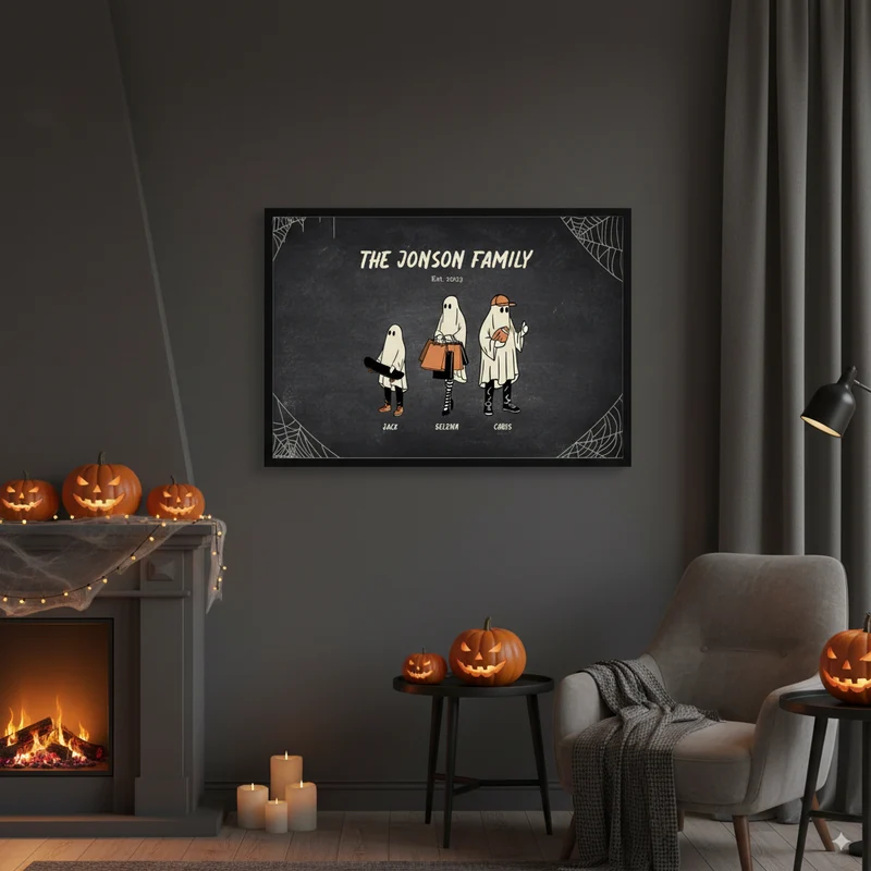 Custom Family Ghost Poster - Landscape | Shopify Product Personalizer