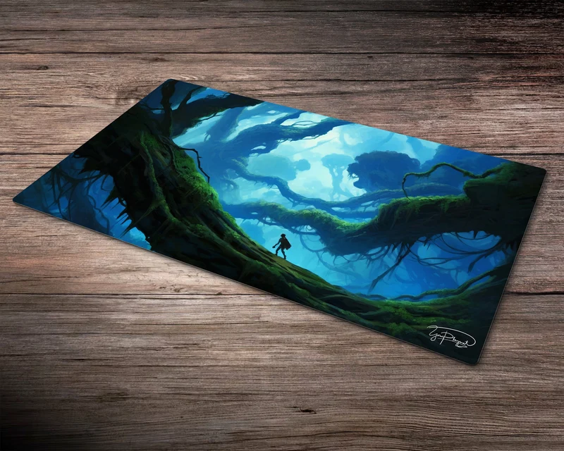 The Forest Walker's Quest - MTG Spielmatte - 24 x 14 inches - MTG Geschenke - MTG Zubehör - Magie Tischmatte
