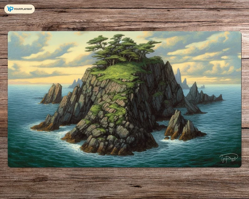 Isle of the Tides - MTG Spielmatte - 24 x 14 inches - MTG Geschenke - MTG Zubehör - Magie Tischmatte