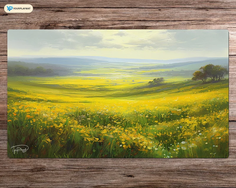Golden Plains - MTG Spielmatte - 24 x 14 inches - MTG Geschenke - MTG Zubehör - Magie Tischmatte