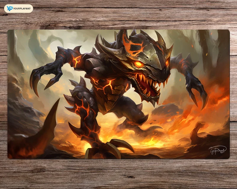 Blazing Pyromorph - MTG Spielmatte - 24 x 14 inches - MTG Geschenke - MTG Zubehör - Magie Tischmatte