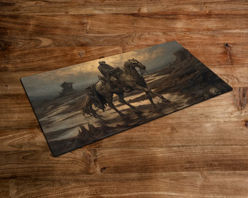 Undead Steed of the Skull Plains - MTG Playmat - 24 x 14 inches - MTG Gifts - Magic The Gathering Gifts - Stitched Playmat