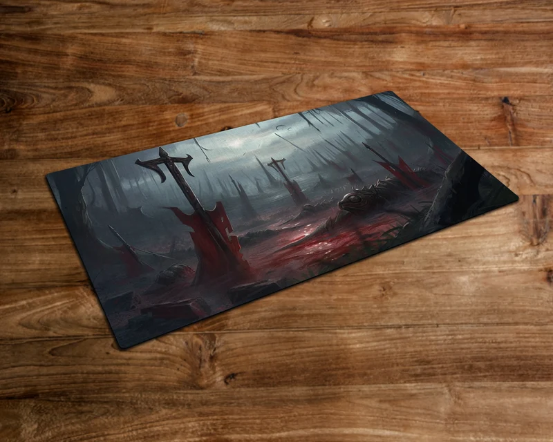 The Forgotten Battlefield - MTG Playmat - 24 x 14 inches - MTG Gifts - Magic The Gathering Gifts - Stitched Playmat
