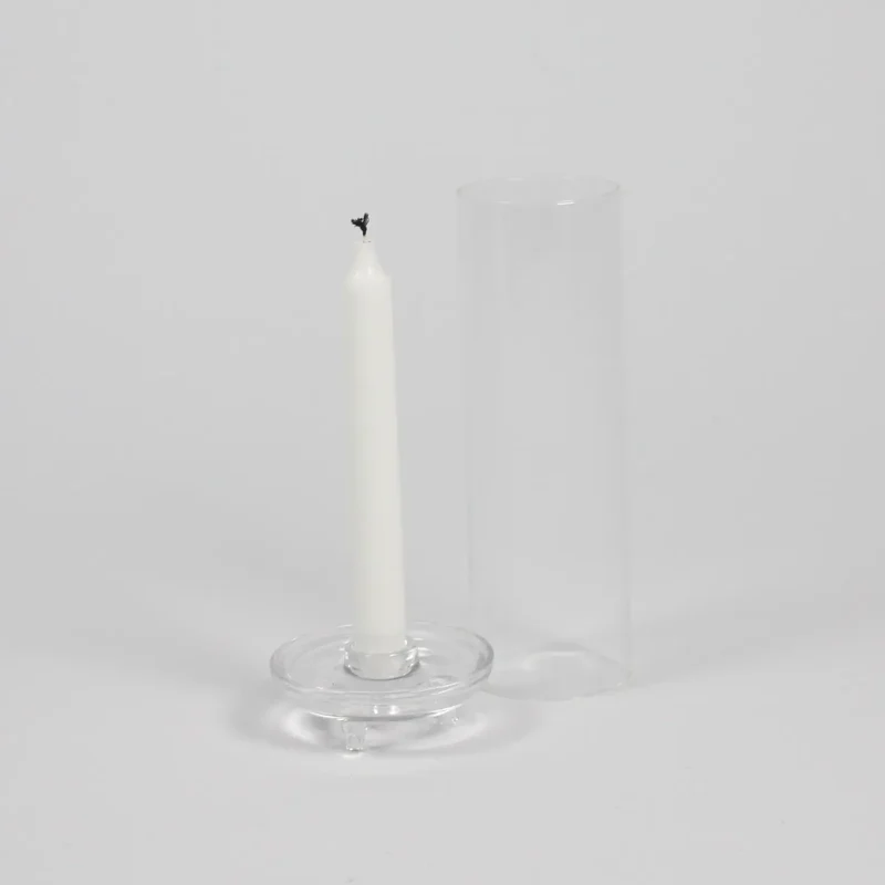 Bougeoir cylindre en verre