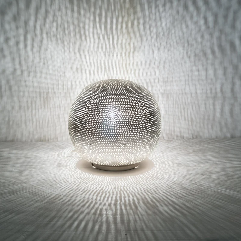 Lampe ronde argent taille M