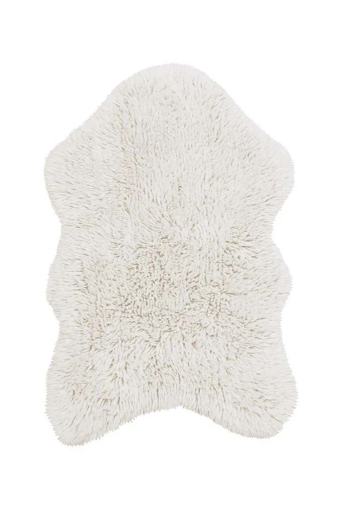 Tapis effet peau de bête 100 % laine - 75 x 110 cm