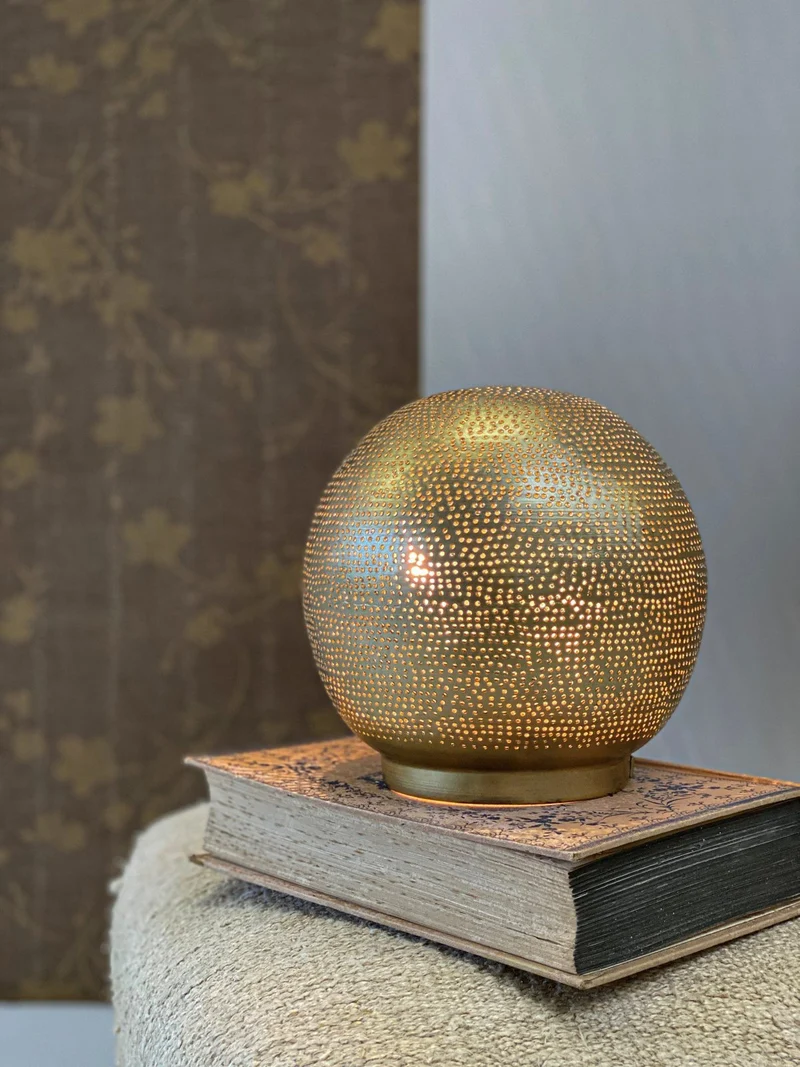 Lampe ronde gold 2 tailles