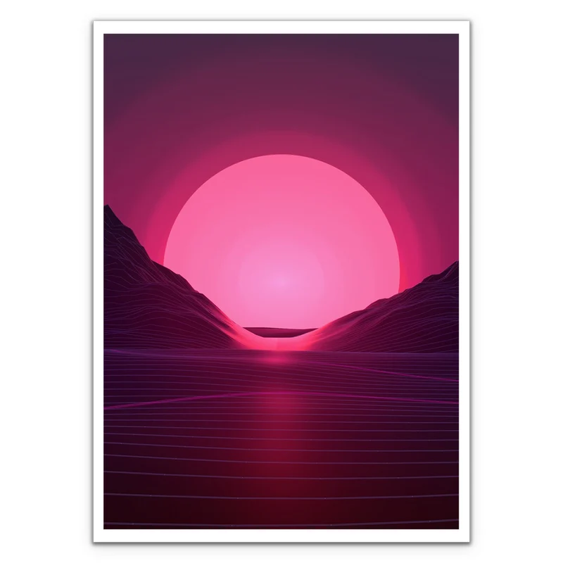 Neon Sunset Card Sleeves