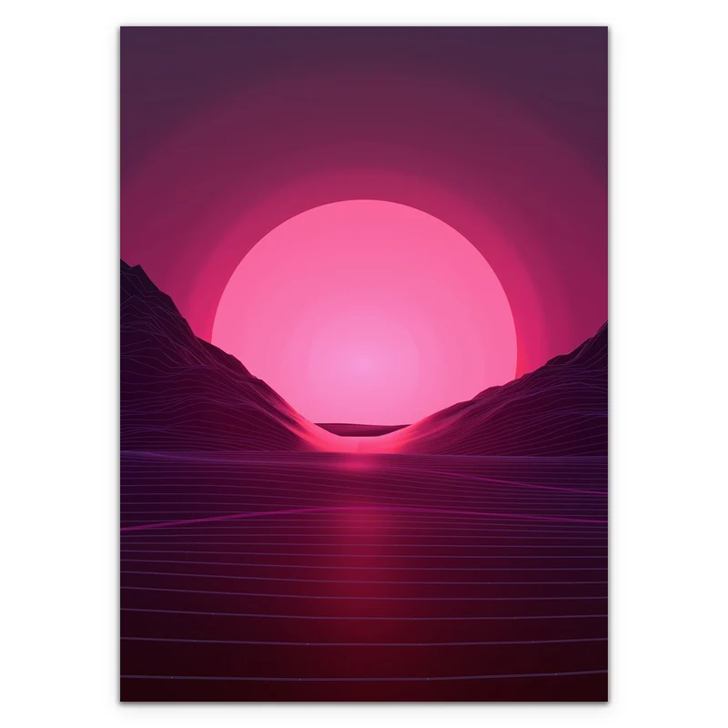 Neon Sunset Card Sleeves