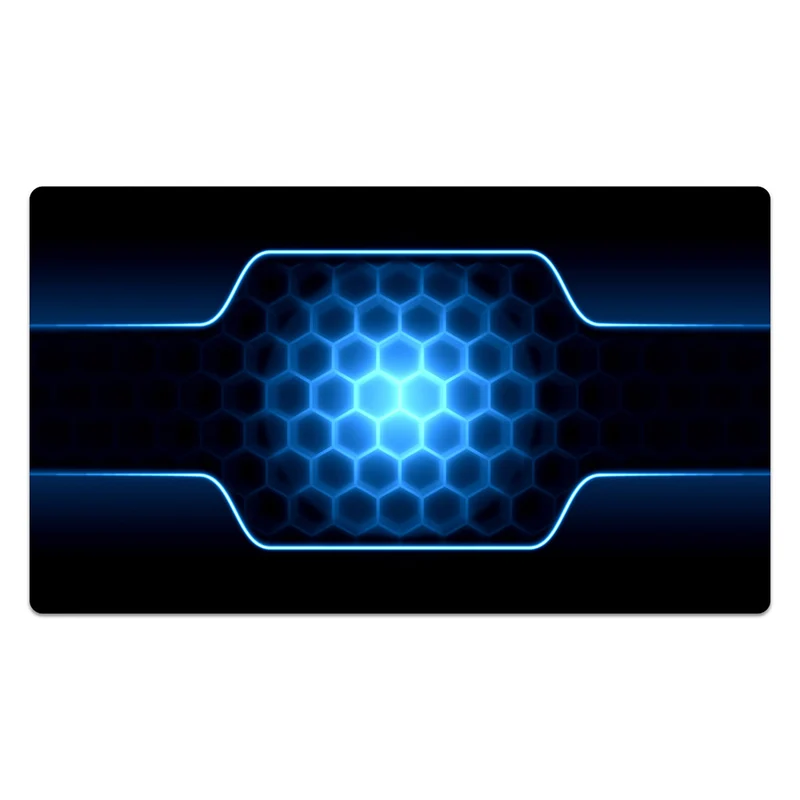 Aqua Hexagon Wallpaper Mouse Pad