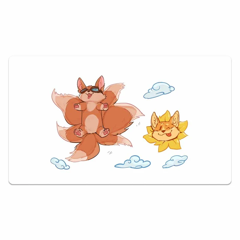 Corgi Just Being Cute Playmat