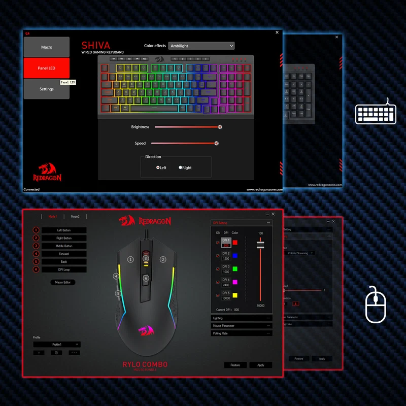 RYLO S141 Membrane Gaming Keyboard & Mouse Wired Combo