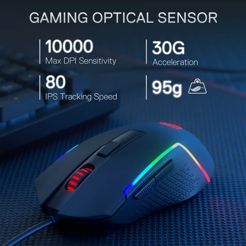 RYLO S141 Membrane Gaming Keyboard & Mouse Wired Combo