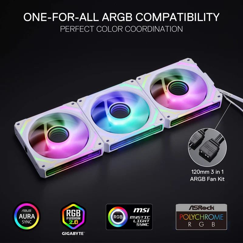 GCF012 Standard 120mm ARGB PC Case Fan