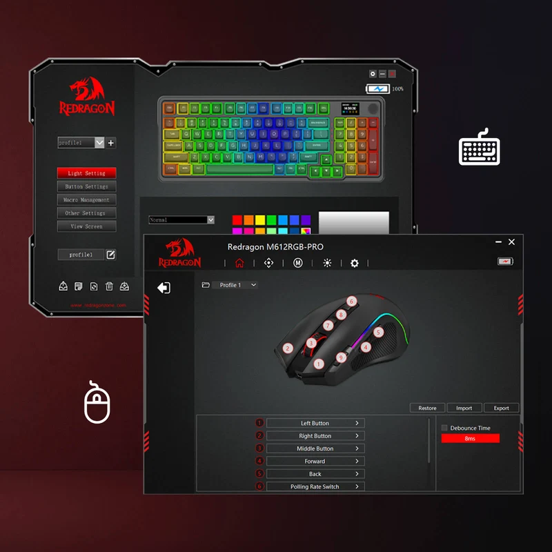 ARTEMIS K719 PRO Keyboard & PREDATOR M612 PRO Mouse Anime Combo