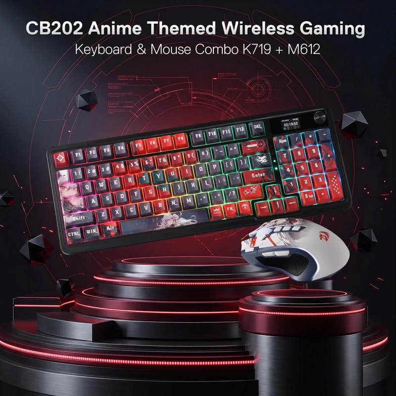 ARTEMIS K719 PRO Keyboard & PREDATOR M612 PRO Mouse Anime Combo