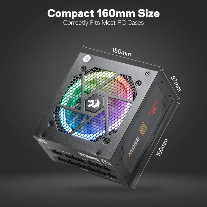 (Open-box) 80 Plus® Gold Certified Fully Modular RGB PSU, Black