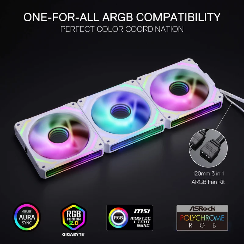 (Open-box) GCF012 Reverse 120mm ARGB PC Case Fan