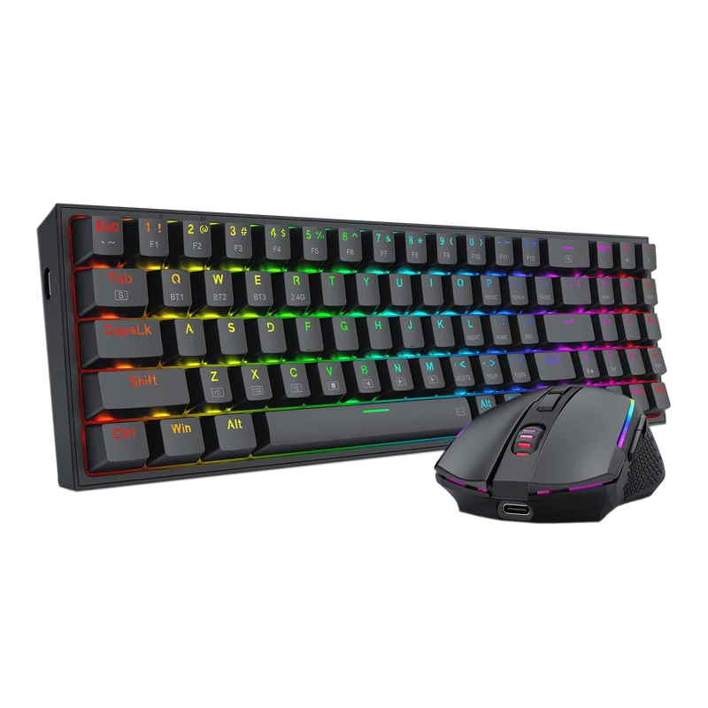 K628 75% Mechanical Gaming Keyboard M693 Gaming Mouse Tri-Modes Combo