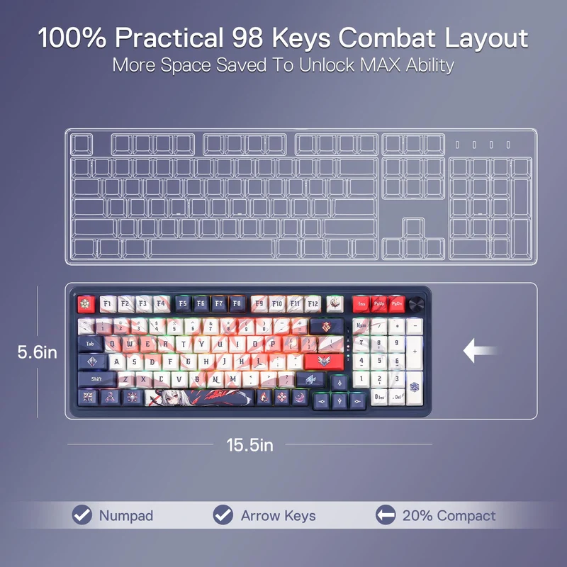 EISA K686 PRO SE Keyboard & M612 PRO Gaming Mouse Anime Combo